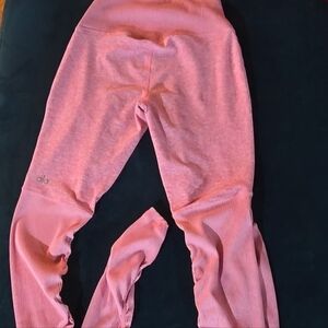 XXS Alosoft Goddess High-Waist Leggings_ Parisian Pink Heather